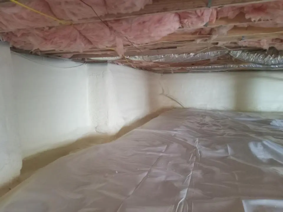 Crawl space encapsulation with closed-cell spray foam for Roof Waterproofing in Mesquite